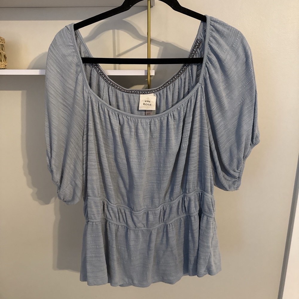Knox Rose Light Blue Blouse